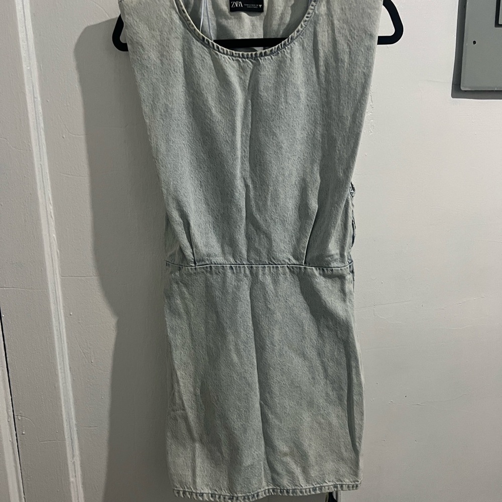 Zara Sleeveless Denim Dress